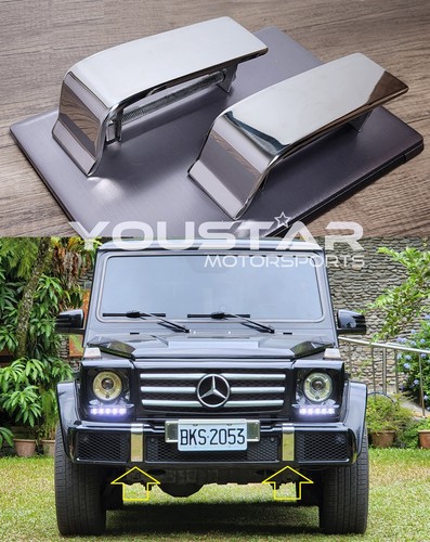 Chrome bumper caps - 2x, for